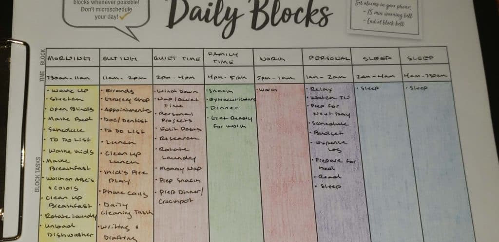 block schedule routine