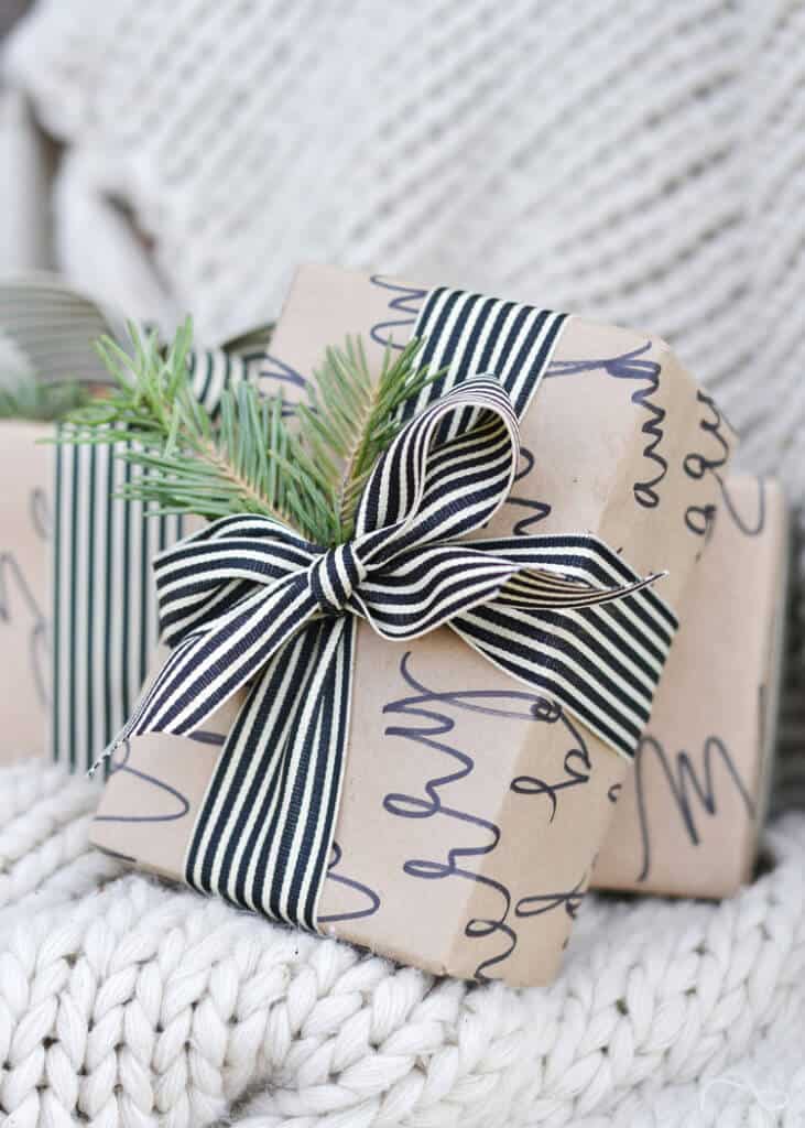 diy calligraphy gift wrap ideas