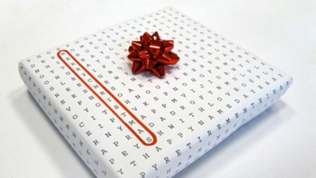 word search gift wrap ideas