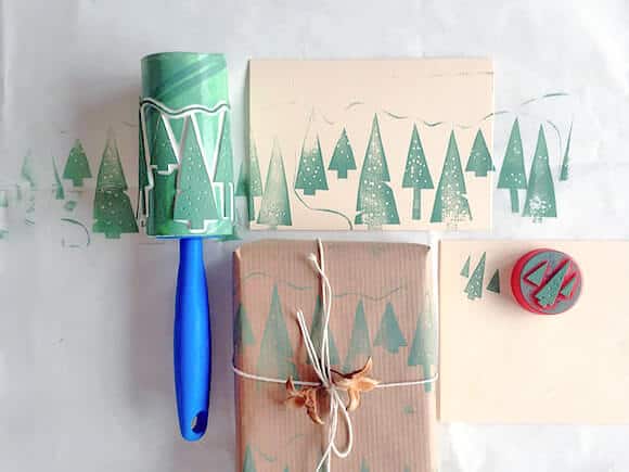 stamped wrapping paper gift ideas