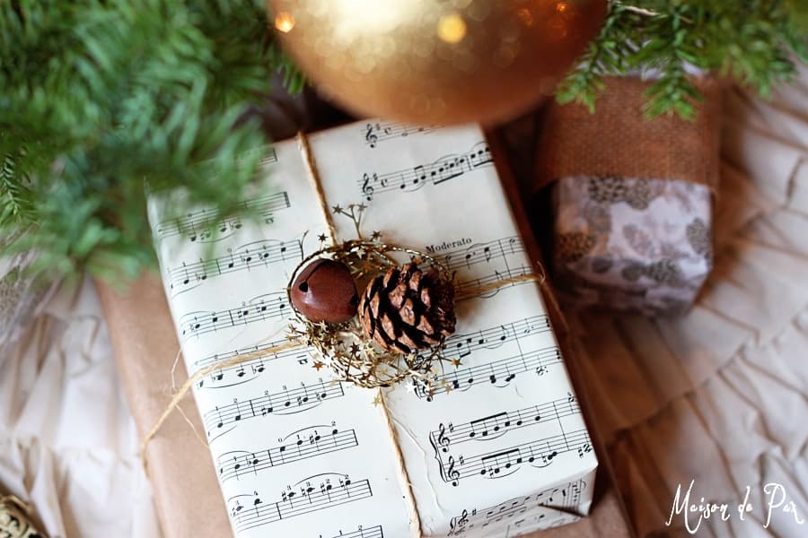 sheet music gift wrap ideas