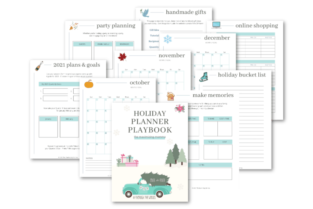 printable holiday planner